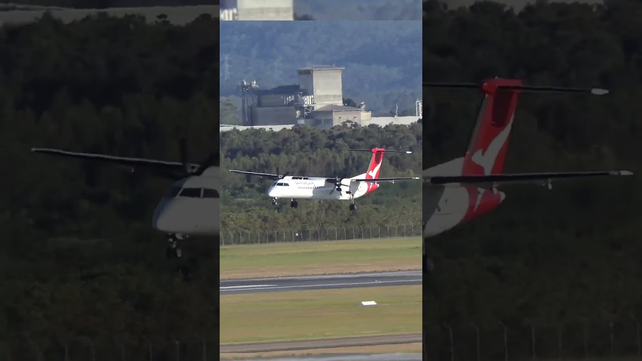 Qantaslink Q400 Landing at BNE 