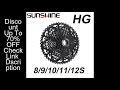 SUNSHINE Black Cassette 8S 9S 10S 11S 12S MTB Bike Road Bicycle Freewheel 11V 12V 42/46/50T 52T for