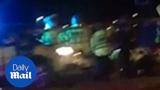 Police attend crash scene as driver kills man in 110mph chase - Daily Mail