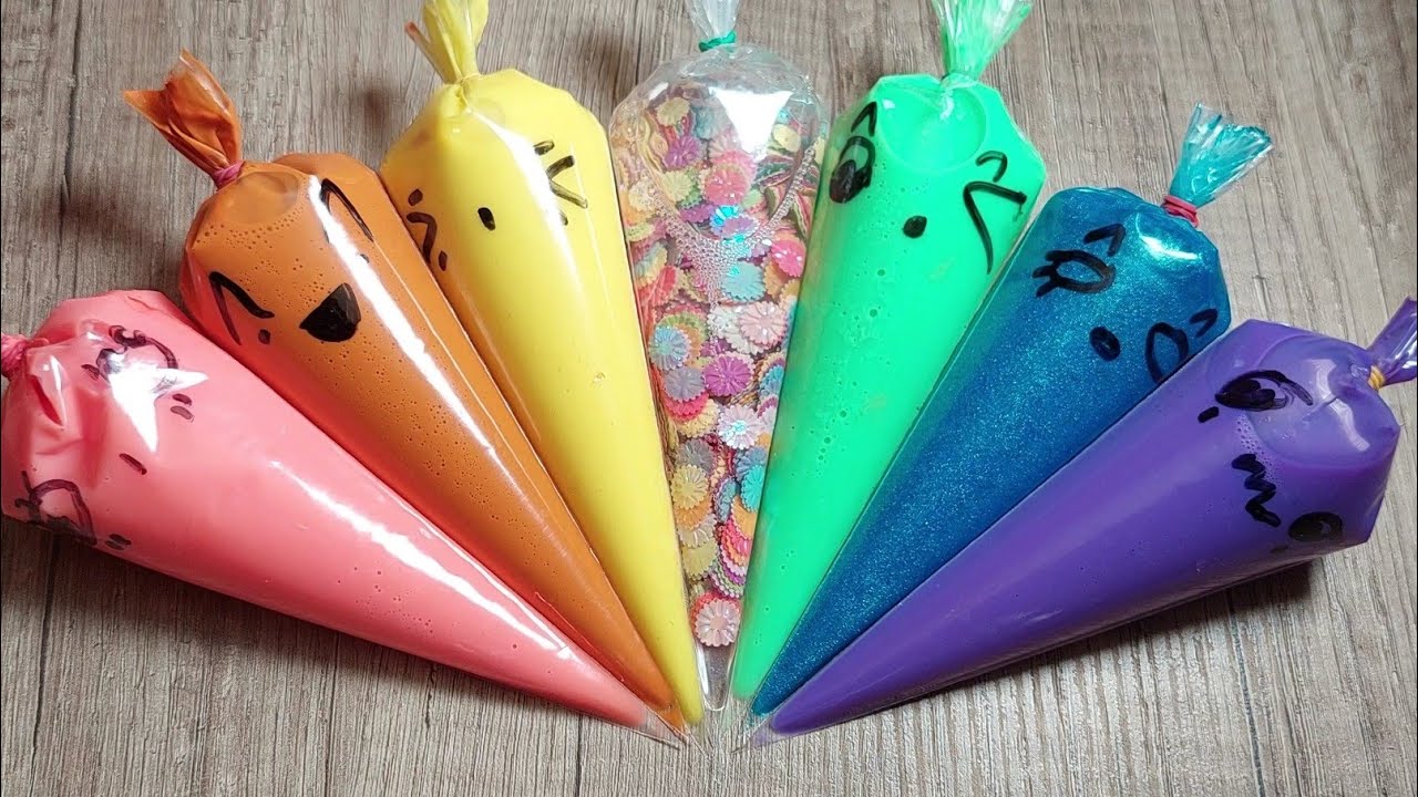 slime slaim mix with glitter slime smoothie Satisfying Slime video ...