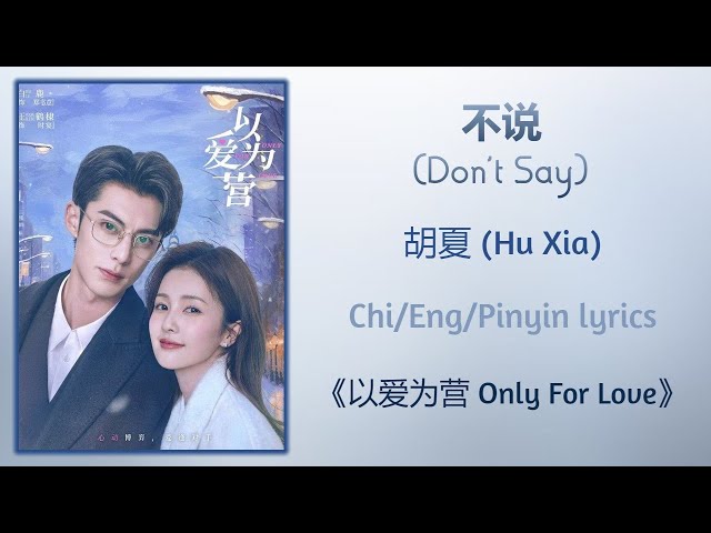 不说 (Don't Say) - 胡夏 (Hu Xia)《以爱为营 Only For Love》Chi/Eng/Pinyin lyrics class=