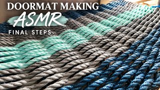 Satisfying Doormat Making ASMR | Final Steps of Handweaving a Lobster Rope Doormat