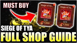 Don't Waste Your Resources! Siege of Tya Full Shop Guide. ⁂ Watcher of Realms