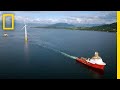 Watch the World's First Floating Wind Farm Ride the Waves | National Geographic