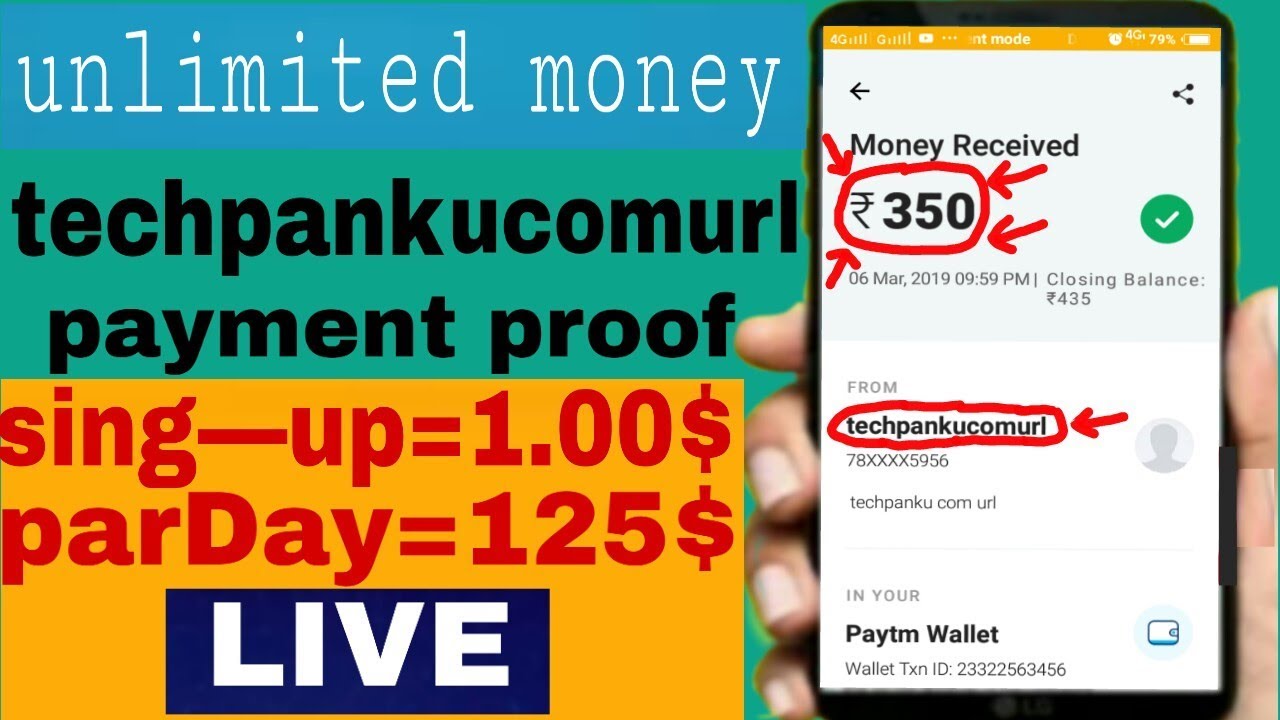 Techcomurl 5$ payment proof and unlimited money 100%real website work now