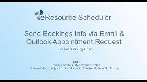 Send Booking Email & Outlook Appointment Request – eRS Resource Scheduling Software
