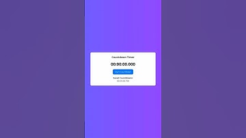 Build a Countdown Timer with JavaScript & Tailwind CSS | WebCraft & Devs #coding #html #code #css