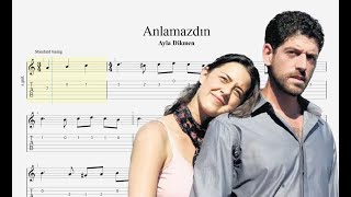 Ayla Dikmen Anlamazdın Elektro Gitar ile Nasıl Çalınır? w# TAB | #ıssızadam #anlamazdın