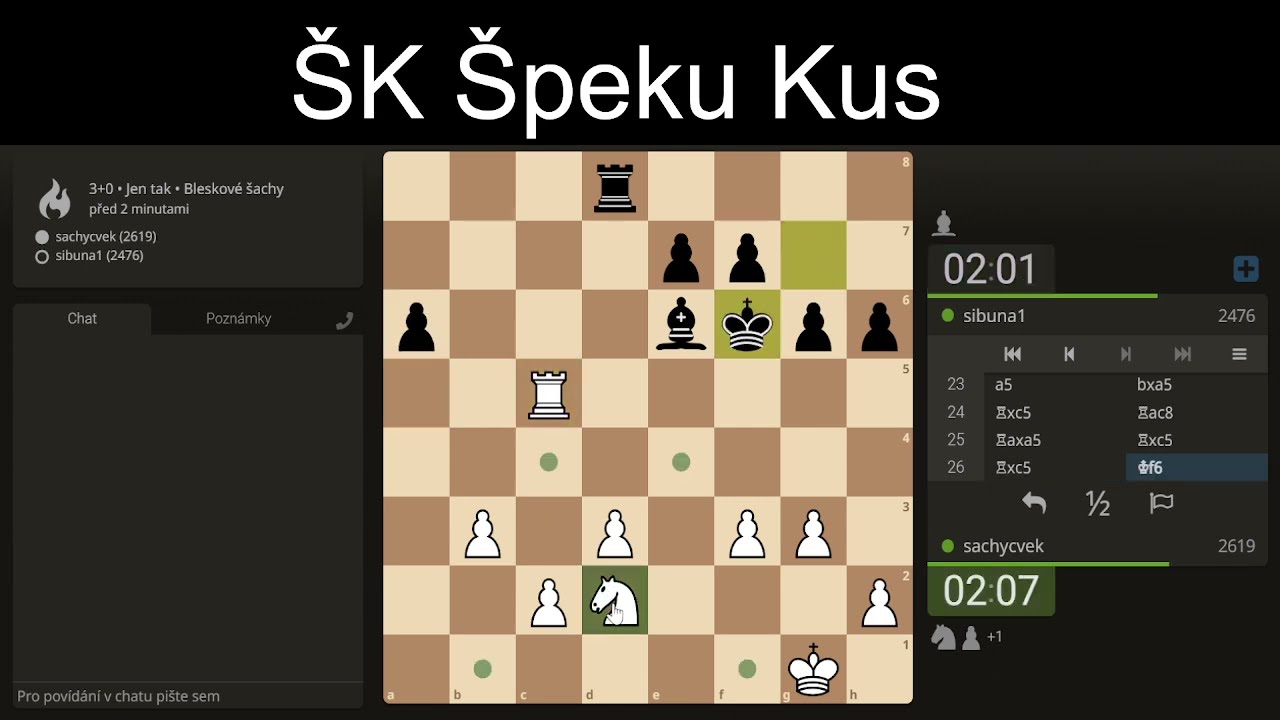 ŠK ŠK Jak přemýšlí velmistr pěkná koncovka a pak naprostý chaos.