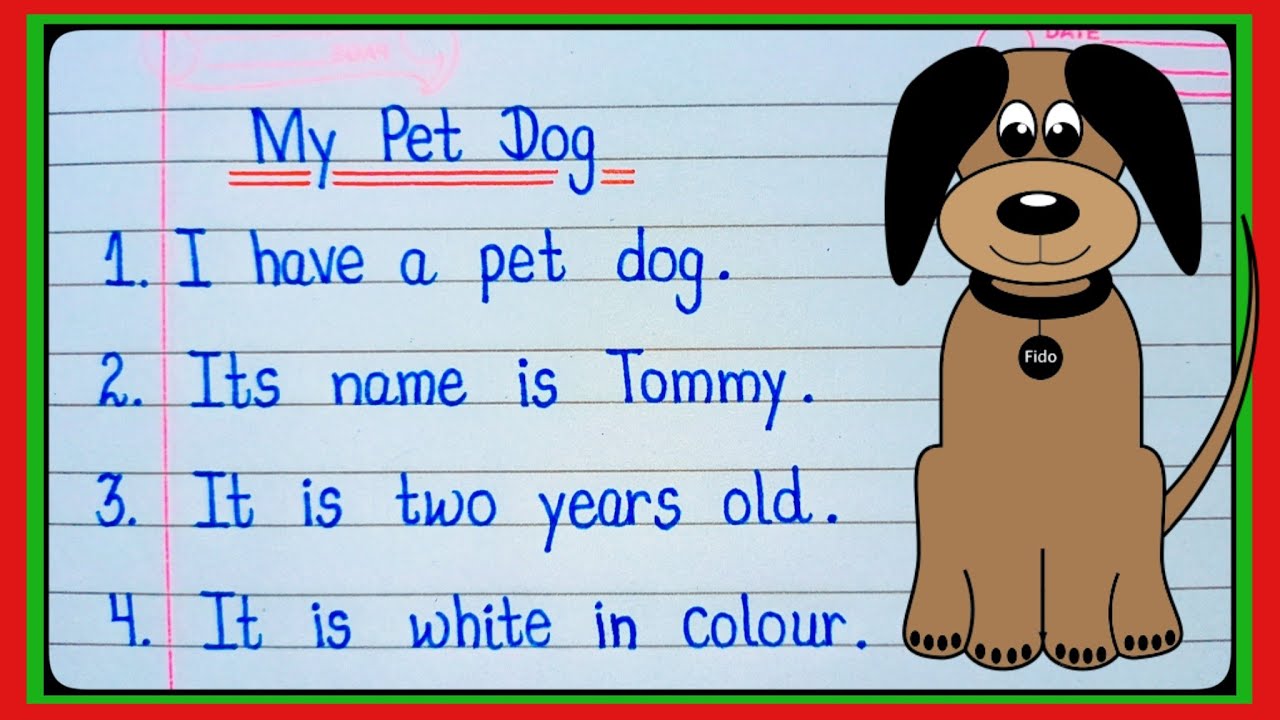 dog essay for nursery