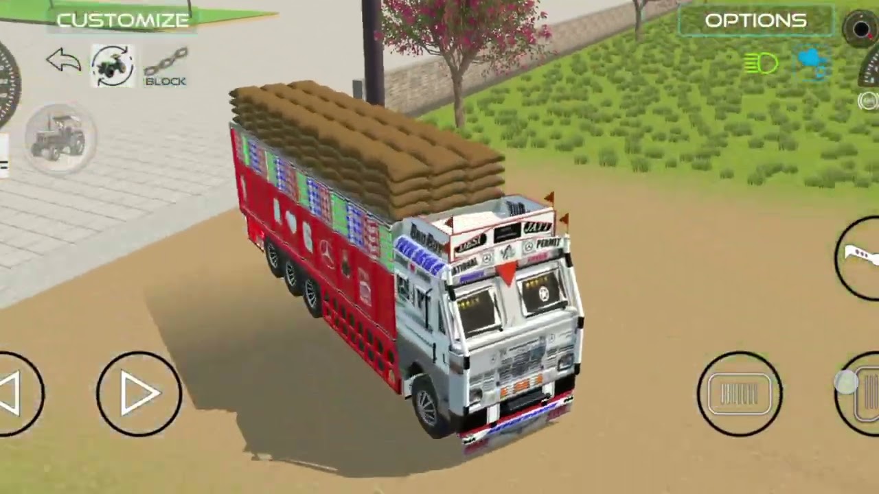 Jcb se truck tractor mein bori uploading #jcb #truck #tractor #gaming 