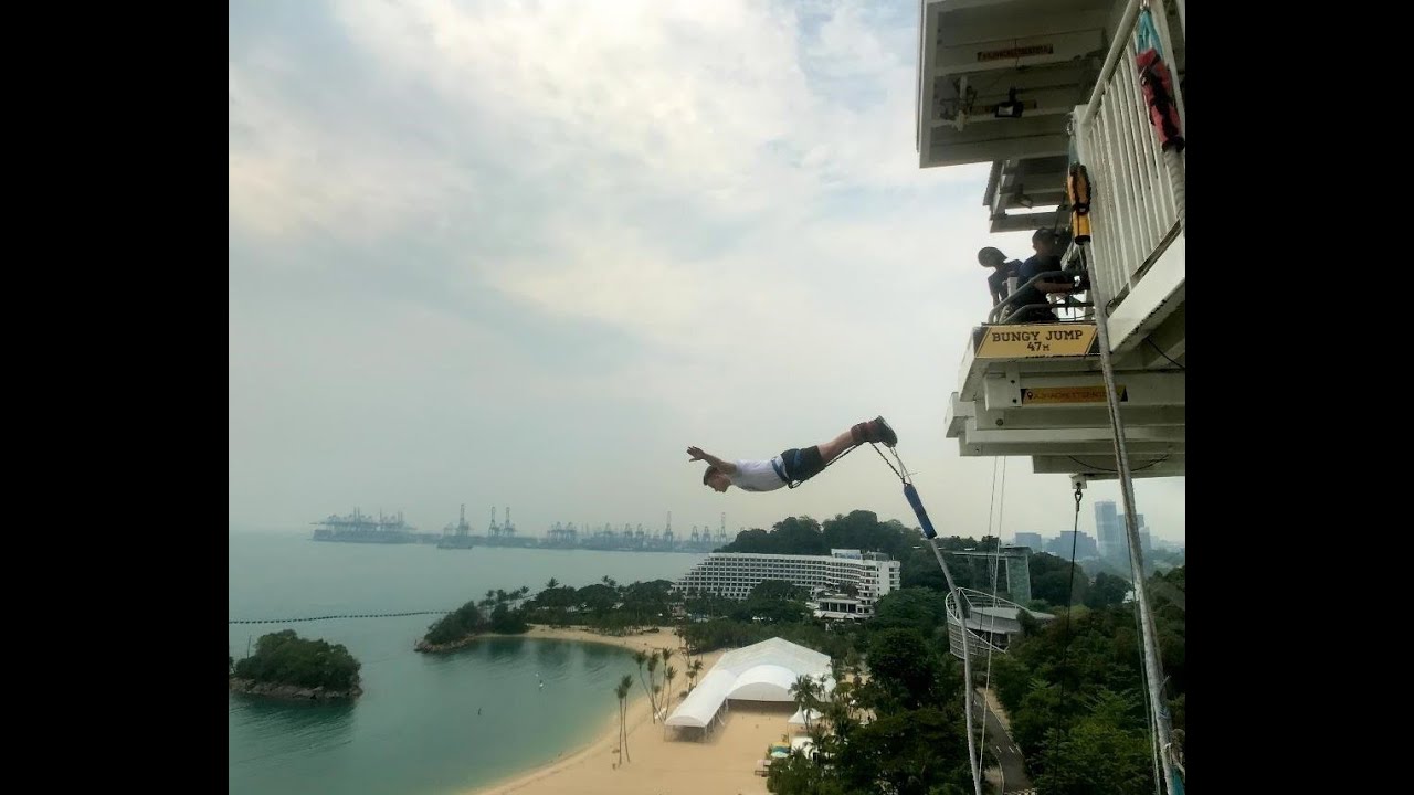 Singapore Bungee Jump - Sentosa Island - AJ Hackett - YouTube