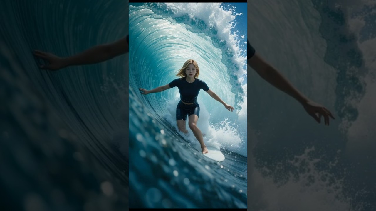🌊 Goddess of Surfing 🏄‍♀️ 믿기 힘든 서핑 스킬 | サーフィン女神 | Viral Shorts 🔥