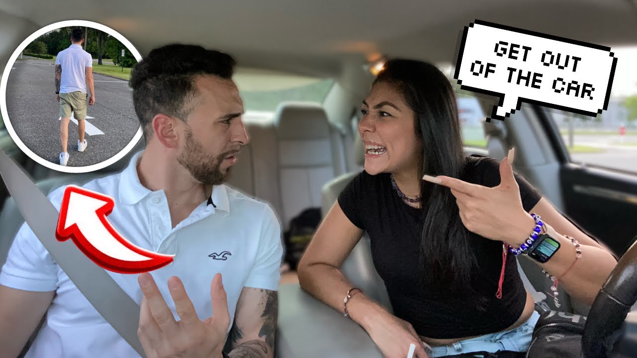 KICKING MY BOYFRIEND OUT OF THE CAR TO SEE HOW HE REACTS! *HE WALKED ...