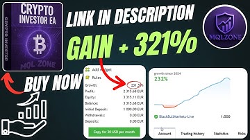 Crypto Investor EA MT4 | 232% Gain! High-Performance Bitcoin Trading Bot