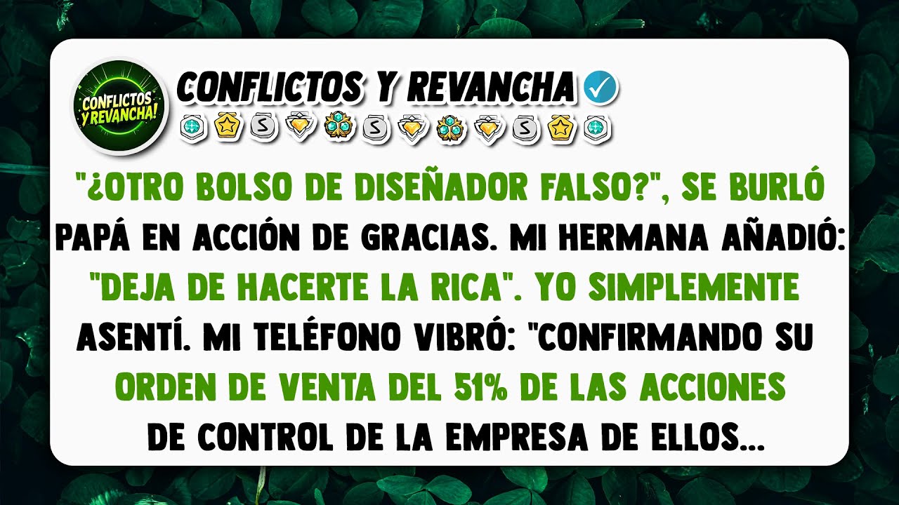 "¿OTRO BOLSO DE DISEÑADOR FALSO?", se burló papá en Acción de Gracias. Mi hermana añadió...