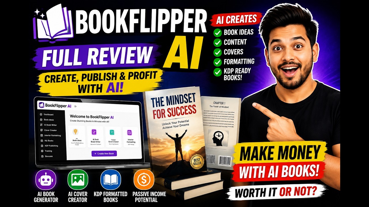 BookFlipper AI Review 2026 | Create & Publish Amazon KDP Books with AI (Full Demo)