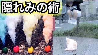 【ナルトに憧れ】煙玉で隠れみの術をやってやるってばよ！！ 【大量の煙を一気に爆発】