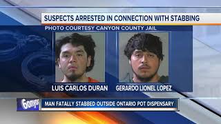 Two Nampa men arrested after fatal stabbing outside marijuana dispensary