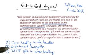 End to End Argument - Georgia Tech - Network Implementation