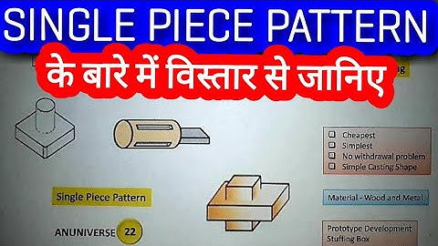 SINGLE PIECE PATTERN - TYPES OF PATTERN