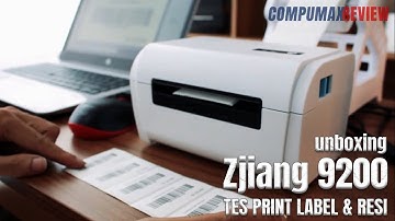Zjiang 9200 Unboxing, cara instalasi driver usb, test print resi dan label