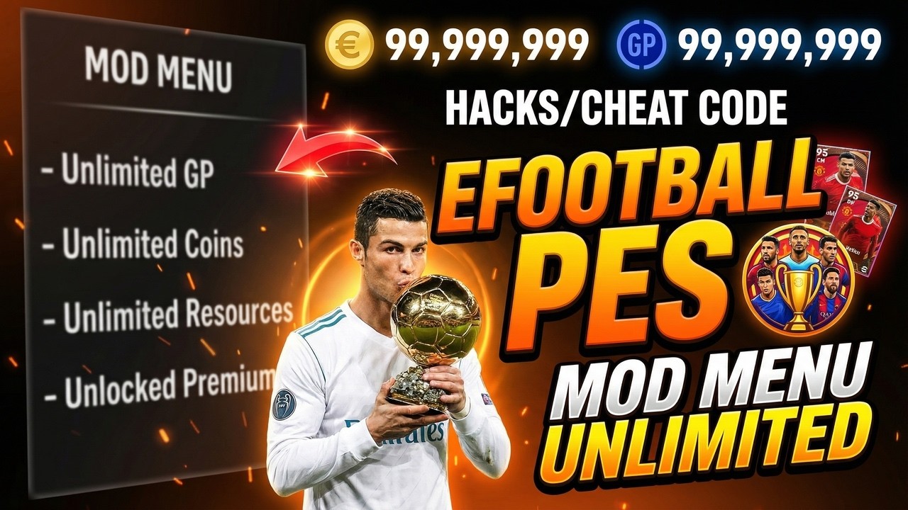 eFootball™ Pes 2026 MOD APK v10.2.2 Геймплей - Pes 2026 Mega Mod Menu (GP & Money)
