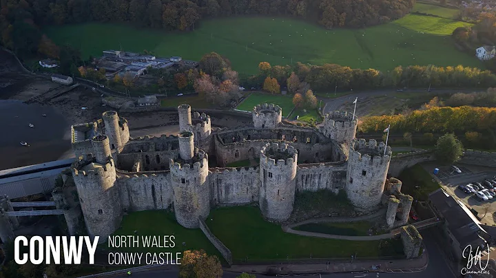 Conwy Castle North Wales UK -Cinematic 4K DJI Drone 2025 Conwy Town Landscape 