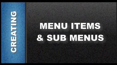 Web Designer Tutorials for Xara Web Designer 8 - Creating Menu Items and Sub Menus Lesson 92