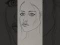 simple girl face drawing short||#shorts #drawing #pencilportrsit #art #sketch #pencilsketchings