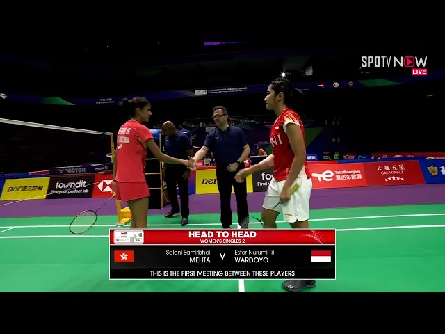 [BWF] WS - Group C｜Ester N.Tri Wardoyo (INA) vs Saloni S. Metha (HKG) H/L | Uber Cup Finals 2024 class=