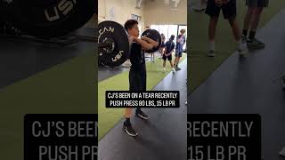 CJ Stacks PRs Across the Board (Push Press, Deadlift, Vertical, 40 Yard)