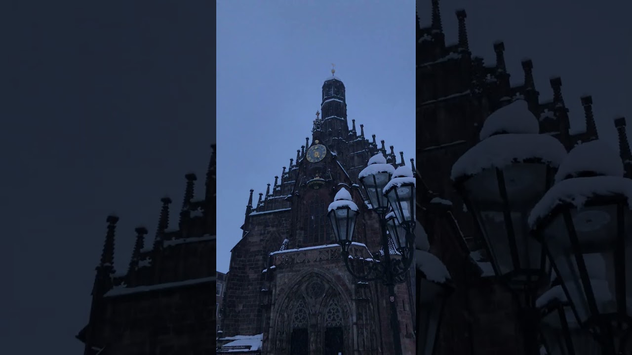 Frauenkirche im Schneetreiben #frankenkultur #n&uuml;rnberg #architecture