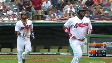 HOU@CLE: Lindor brings home two with infield hit