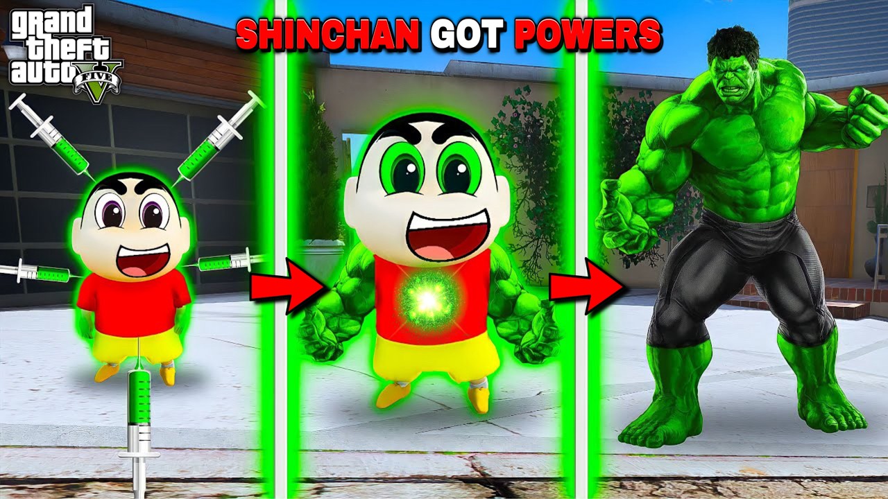 GTAV: Shinchan Got Green Hulk Super Powers in Telugu