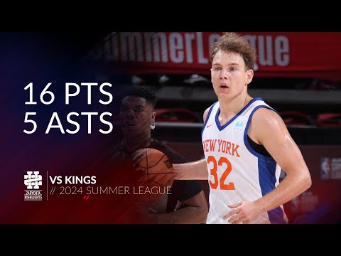 Rokas Jokubaitis 16 pts 5 asts vs Kings 2024 Summer League
