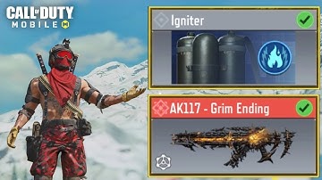Igniter Class Gameplay w/ Mythic AK117 Grim Ending | 2 Finger Player COD Mobile
