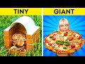 MINI FOOD vs GIANT FOOD || Mouth-Watering Recipes You Should Try