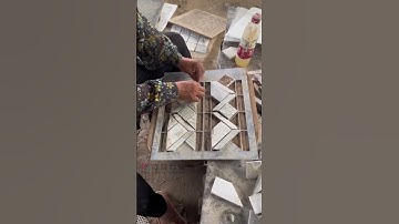 How to make Waterjet Slate Mosaic Flat Pattern Tile Mesh Back