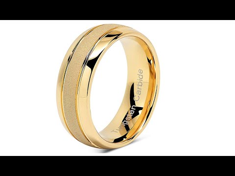 handmade-8mm-sand-blasted-14k-gold-tungsten-carbide-ring