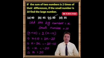 how to find the sum and difference of two numbers based question | #shorts  | #spotlessmaths