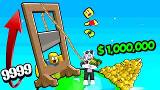 ПОСТРОИЛ 000,000 ГОЛОВ У НУБОВ ROBLOX Guillotine Tycoon, небоскреб гильотин и отрубил 1.