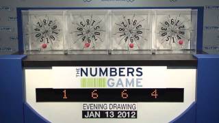 Evening Numbers Game Drawing; Friday, January 13, 2012