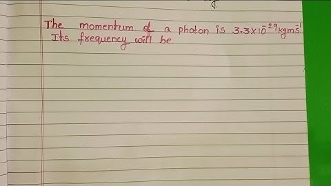 The momentum of a photon is 3.3×10^-29kgm/s.Its frequency will be