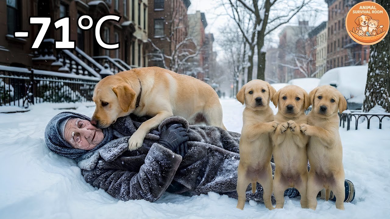 Hero Puppy Rescues Elderly Woman After Snowy Sidewalk Accident — Police Arrive in Time!