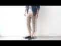 ストレッチ テーパード 八分丈 チノパンツ