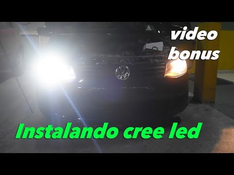 INSTALANDO LUCES CREE LED EN EL GOL TREND DE RAMA !! MAS BONUS