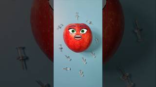 Apple fell on pushpins Apple fell on pushpins