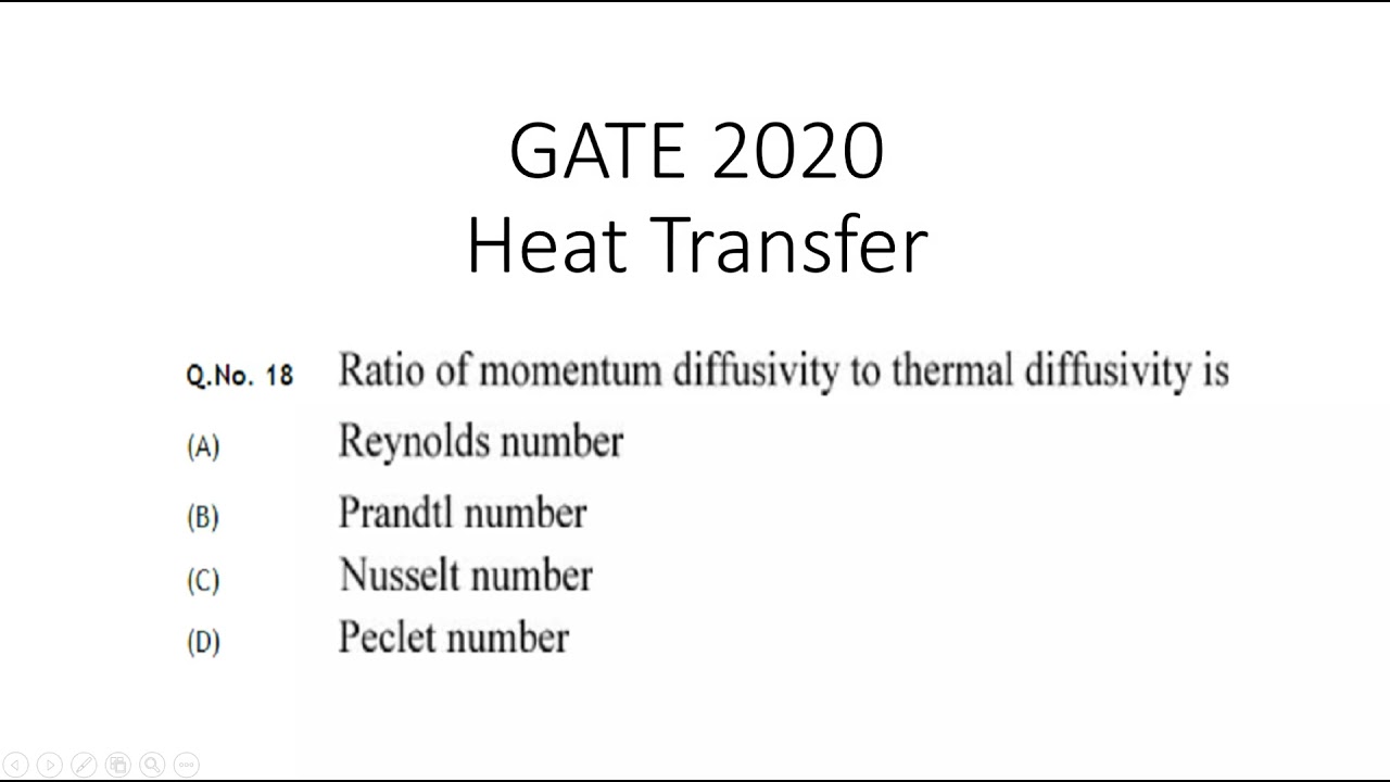 GATE 2020 Heat Transfer | Chemical engineering (CH)|  