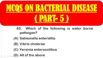 MCQS ON BACTERIAL DISEASE | Microbial Disease questions with answers || PART 5 || MICROBIOLOGY